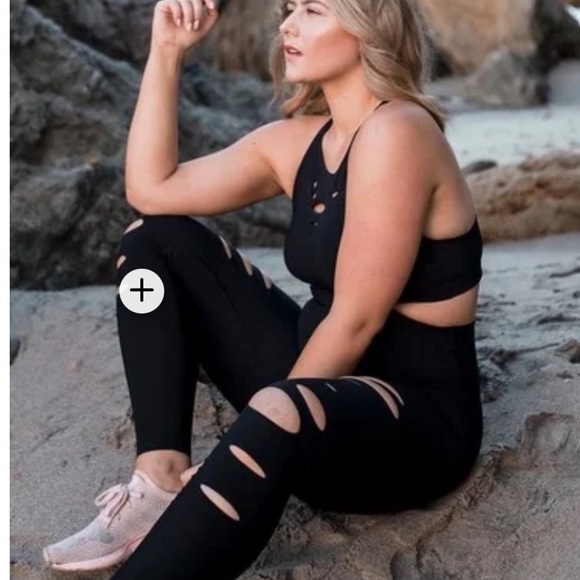 ALO Yoga High-Waist Ripped Warrior Legging size XXS - Picture 15 of 15